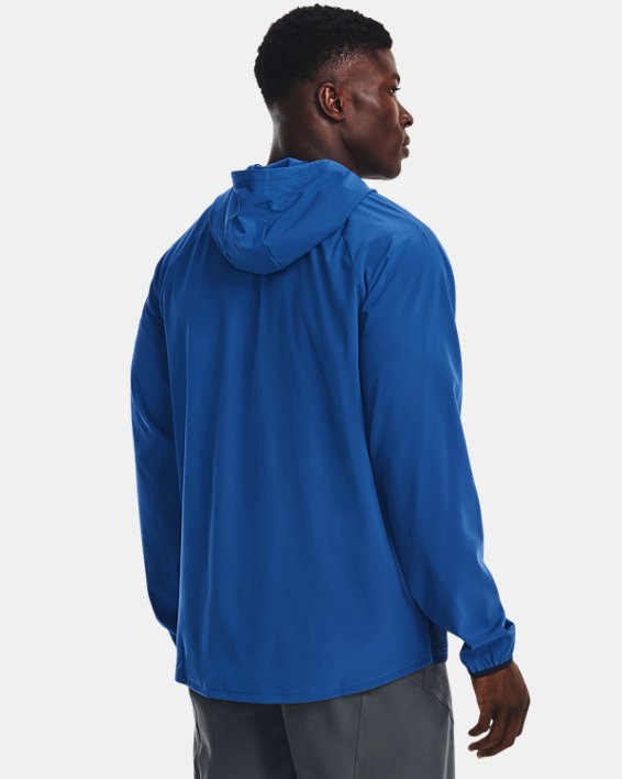 Men's UA Stretch Woven Hooded Jacket, Blue, pdpMainDesktop image number 1